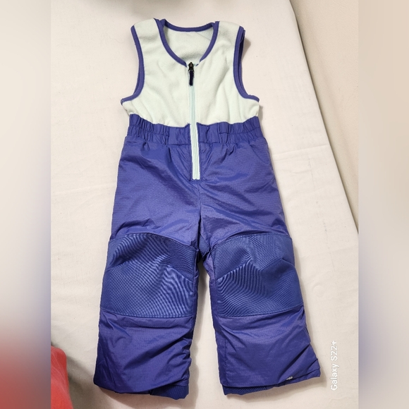 Columbia Sportwear Toddler Purple White Snow Suit Overalls, Size 2T.     G20 - Picture 9 of 14